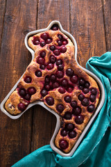 Cake with cherries