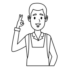 coffee shop waiter cartoon