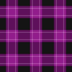 seamless black, purple tartan with white stripes