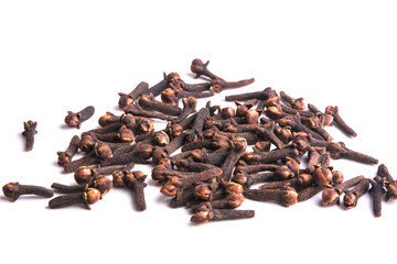 dried herb, dried cloves isolated on white background - Image