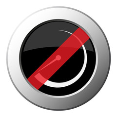 pressure gauge icon - ban round metal button