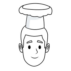 bakery baker face cartoon