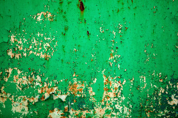 peel-off cracked paint green color