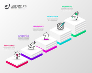 Infographic design template. Creative concept with 5 steps