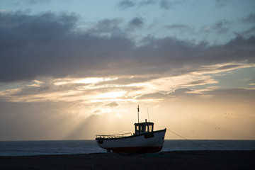Sunrise Fishing Ships