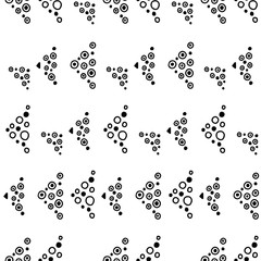 Seamless vector pattern. geometrical background with hand drawn decorative tribal elements. Print with ethnic, folk, traditional motifs. Graphic geometric illustration for wrapping, wallpaper, fabric