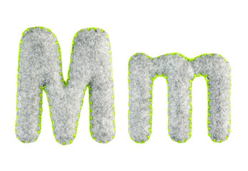 The letter M of the Latin alphabet isolated on a white background. The main and upper letter of the...