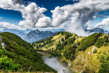 Blick vom hinteren auf den vorderen Rauschberg (bei Ruhpolding)