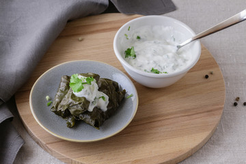 Oriental dishes on the table