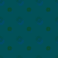 Seamless background pattern with various colored circles.