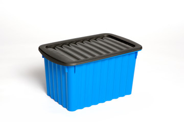 blue box with black opener