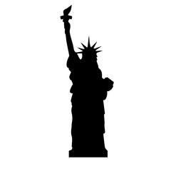 Statue of Liberty icon. City design. Vector illustration. Travel destination and famous place. Landmark. Freedom and Democracy