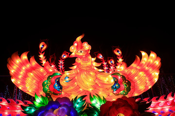 Fototapeta na wymiar phoenix shape lantern
