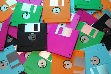 colored floppy disk