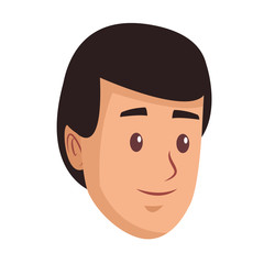 Fototapeta premium young man face cartoon