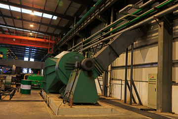 Large exhaust machinery and equipment in the factory