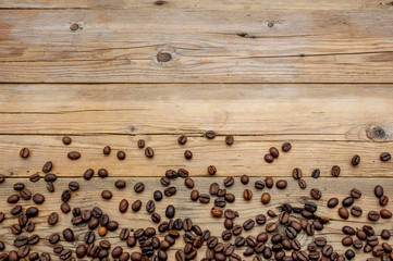 black coffee on an old wooden table