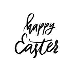 Happy Easter vector calligraphy, isolated on white background. Great for posters, offer and other projects.