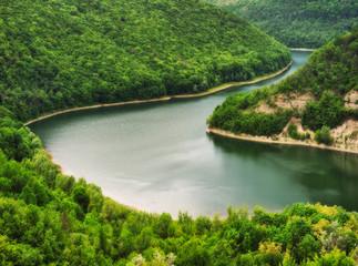 spring valley. canyon of the picturesque river