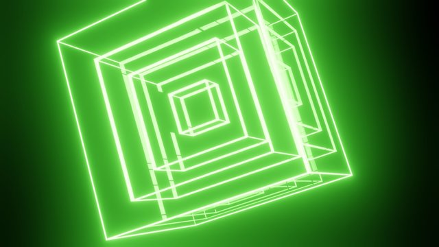 3 Dimensional Neon Cube