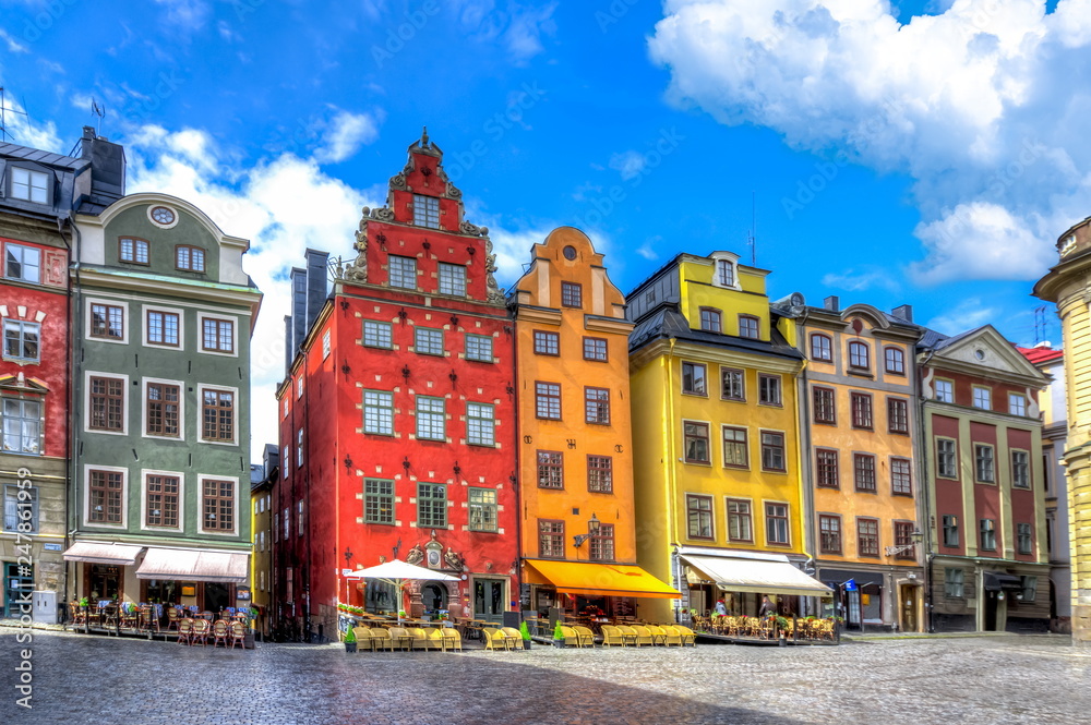 Wall mural stortorget square in stockholm old town, sweden