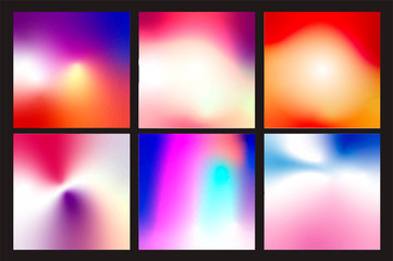 Gradient set. Modern abstract backgrounds. Holographic backgrounds for Flyer, Poster.