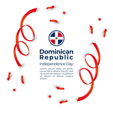 Happy Dominican Republic  Independence Day Vector Template Design Illustration