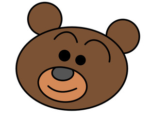 熊の顔眉毛(色)