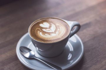 Cappuccino with latte art