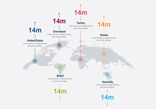 Global Map Infographic Layout