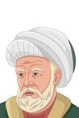 Al-Farabi Muslim Philosopher Illustration