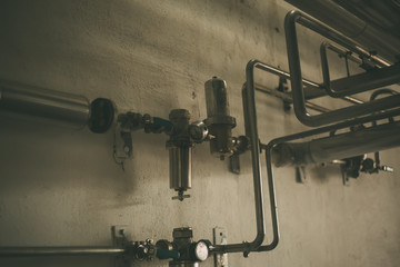 Brewing mechanisms consisting of pipes and gauges