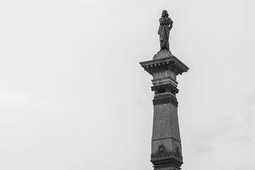 Tiradentes statue on obeslisk in Ouro Preto, Brazil