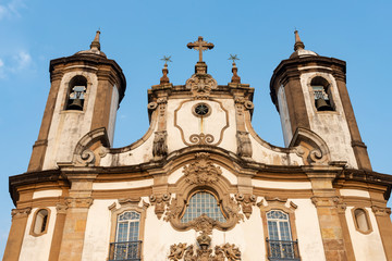 Fototapeta na wymiar Church of the Nossa Senhora do Carmo in Ouro Preto, Brazil