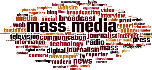 Mass media word cloud