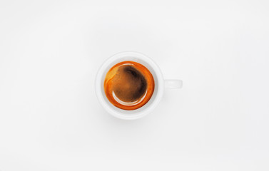 Top View of Espresso Coffee Cup