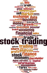 Fototapeta premium Stock trading word cloud