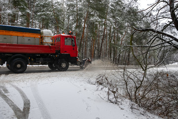 Snow removal of the road