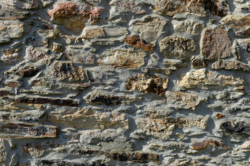 Muro de piedra de esquisto en O Piornedo, Municipio de Riós. Ourense, Galicia. España.