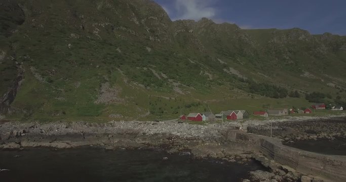 Birds eye view of Hoddevik bout harbour