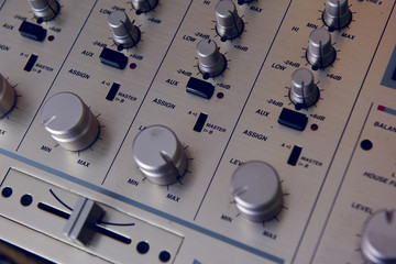 Vintage sound equipment, vintage color