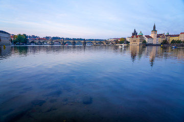 River View of Bridge in Prague 