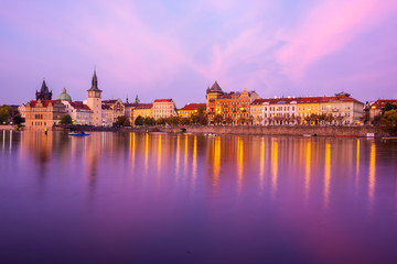 Pink Sunset in Prague