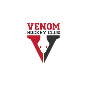 venomous hockey club logo with letter v