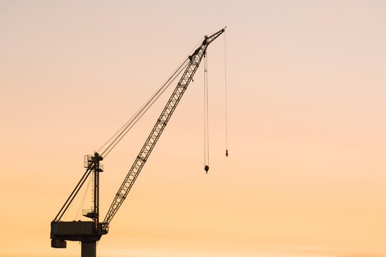 Crane, shipyard, overseas port, Rostock, Mecklenburg-Western Pomerania, Germany, Europe