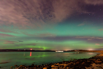 Aurora borealis (northern lights) in Scotland