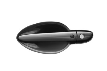 New modern car door handle on white background