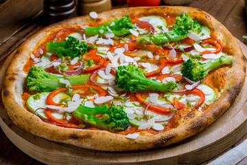 Pizza with vegetables vegetarian