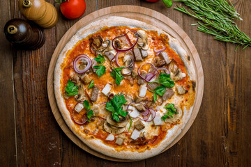 Italian meat pizza