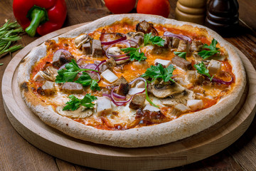 Italian meat pizza